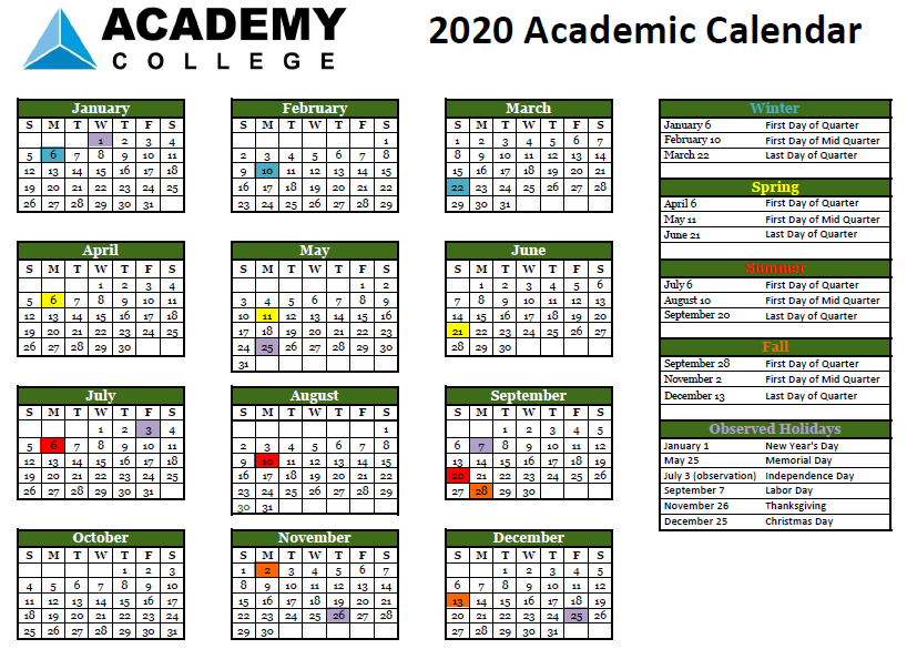 inver hills calendar 2021 Calendar Academy College inver hills calendar 2021